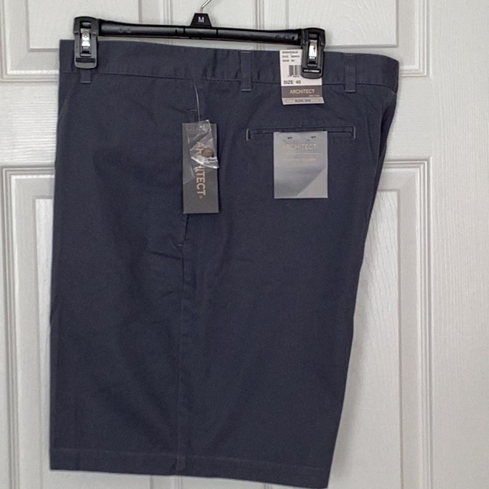 ♦️ MACY’S Architect flat front shorts Sz 40 Waist NWT  gray cotton golf shorts